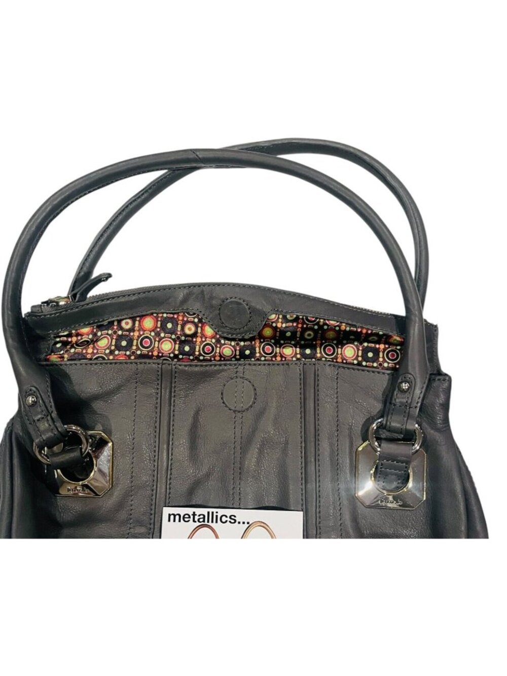 TIGNANELLO Genuine Leather Gray / Grey Women's Purse - NEW - Picture 6 of 7